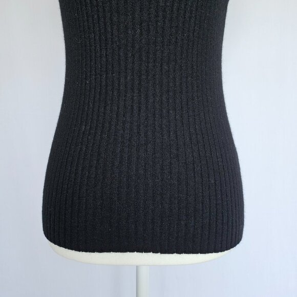 BANANA REPUBLIC Black Merino Wool Women's Knit Sweater Vest, Size S - Picture 4 of 8